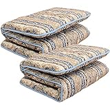 敷き布団 シングル 日本製 ≪2枚セット≫ 合繊敷き布団 100×200cm 厚み約9cm ブルー 抗菌 防臭 防ダニ マイティトップ(R)Ⅱエコ 極厚 国産 清潔わた使用 敷きふとん 敷布団 合繊 布団 来客