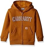 Carhartt Baby Boys 'ロゴフリースZipスウェットシャツ カラー: ブラウン