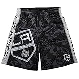 KLEW NHL Los Angeles Kings Bigロゴポリエステルショーツ、XXL、ブラック