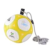 Lenwave サッカーボール スマイルサッカー 練習4号球小学生用/キッズ用 (ホワイト×イエロー)