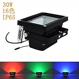 led投光器 RGB 30W 防雨形 カラー変え リモコン付き ブラック
