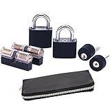 6pcs透明ロックセット、lockmall Visible Cutawayピンキー付き南京錠タンブラークリアロックロックスミス初心者