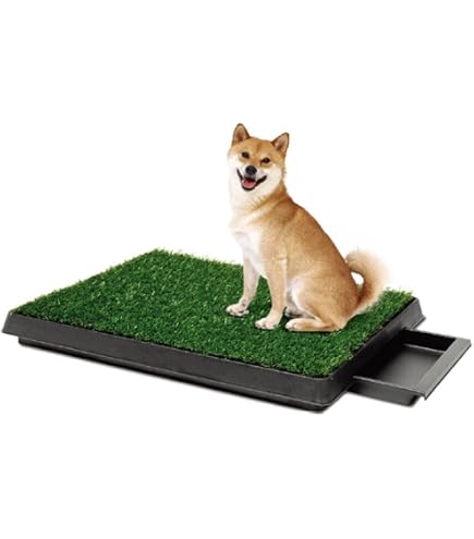Dog Life 犬用トイレ 2分割式 人工芝付き Amazon | Buccvut 人工の子犬用トイレ、屋外の大型犬用の犬用トイレ