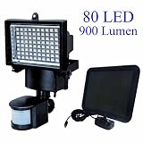New 80 LED Solar Powered Super Bright Motion Sensor Security Flood Light Garden Outdoor Spot Lamp [並