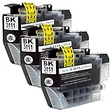 LC3111BK (ブラック)【3本セット】 最新 互換 インクカートリッジ 《ICチップ搭載・残量表示対応》 3111 LC3111 3111BK LC3111-BK LC3111BK-2PK 純正と併用可能 brother ブラザー (対応機種: DCP-J982N-W / DCP-J982N-B / DCP-J582N / MFC-J903N / DCP-J978N-B / DCP-J978N-W / DCP-J973N / DCP-J972N / DCP-J577N / DCP-J572N / MFC-J898N / MFC-J893N / MFC-J998DN / MFC-J998DWN / MFC-J738DN / MFC-J738DWN )【STAR JET製】