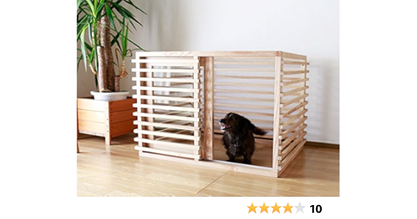 Amazon 天然木ペット用ケージ リビングに置いてもしっくり馴染むルーバーデザイン 引き戸なので開閉もスムーズ ｗ1050 ｄ790 ｈ7 ナチュラル ｇストア ケージ 通販