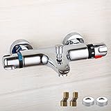 Scorpiuse1_jp 浴室用水栓 サーモスタット シャワー水栓 壁付サーモスタット混合栓 バス用混合栓 バス用水栓金具 サーモスタット付シャワー 水栓 寒冷地向け
