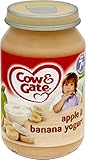 Cow & Gate Apple & Banana Yogurt 7mth+ (200g) 牛とゲートリンゴとバナナヨーグルト7Mth + （ 200グラム）