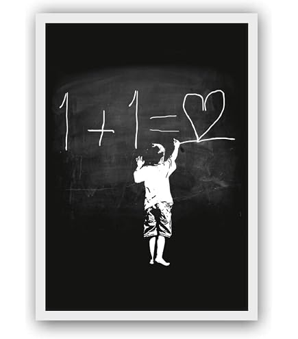 Amazon.co.jp: バンクシー1+1=ハート・ペインティング・ポスター