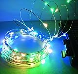 イジー・クリエーション　LEDイルミネーションライト　フェアリー　ストリング　5.2m　屋内外用　自動点灯機能、８つの点灯パターン　 (マルチカラー)　看板、ディスプレイ、インテリア、イベント用電飾
