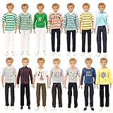 ランダム5枚セット人形用洋服 手作り 男人形用服 1/6ドール用服 男 おしゃれ 人形用 きせかえ (マルチカラー)