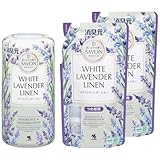 【セット品】 消臭元 SAVON (サボン) ホワイトラベンダーリネン 置き型芳香剤2点セット (本体400ml ×1 + つめかえ用400ml ×2)