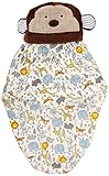Mud Pie Monkey Swaddle Bunting and Cap, Cream by Mud Pie