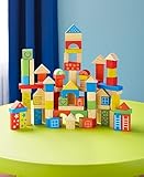 50 Piece wooden Building Block Set [並行輸入品]