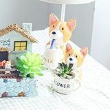 【ノーブランド品】樹脂　かわいい　犬　サボテン　多肉植物　花　植物　ベッド　ポット　ボックス　庭　プランター