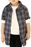 Plus Nao(プラスナオ) チェックシャツ 長袖シャツ トップス チェック柄 ブラウス 羽織り 子供服 こども服 キッズ KIDS ベビー服 ベビーウェ ブルーグレー 110cm