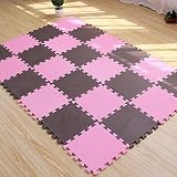 子供の混合とマッチクロールマット、ベッドルームフォームクライミングマット、ホームフォームパッド28 * 28 * 1.2 Cm (Color : Purple)