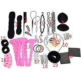 MSmask マジックヘアスタイリングヘアスタイリングデザイン アクセサリーヘアピンラバー アクセサリーバンドーナツ メーカーセット