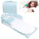 BYBREGAL® BABYLABEL 添い寝のための ソフトセパレートベッド BABY SEPARATED BED【家族で一緒の布団で寝る幸せを/夜中も安心ライトと、すやすや＆安心メロディ付き】帰省
