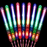 BESPORTBLE ペンライト 12本 コンサートライト ハロウィン 光る棒 光ファイバー 応援 光ファイバー スティック LED ペン 高輝度 点滅スティック サイリウム