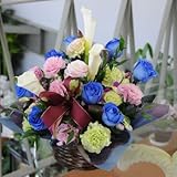 青いバラのアレンジメント ブルーダイヤモンド ブルーローズ アレンジメント