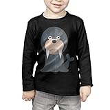 ゾウアザラシ 牙 セイウチ 動物 子供服 春秋 長袖 Tシャツ トレーナー 丸い襟 キッズ 男の子 女の子 ベビー おしゃれ カジュアル ファッション 可愛い