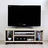 テレビ台 ローボード テレビボード ロータイプ キャスター付きテレビ台 幅85 おしゃれ 北欧 収納 木製 メープル ブラック NCH3300MP/BK