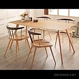 【商品名】CSR 天然木 ダイニングセット ダイニングテーブル160cm＆チェア 北欧スタイル シンプル ナチュラル カジュアルテイスト ウィンザーチェア 【サイズ】テーブル：(約)幅160×奥行80×高さ70cm チェア(約)幅39×奥行