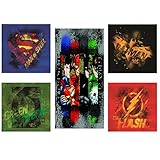 Modern Littles Justice League 5 Piece Wall Art Set, Multicolored by Modern Littles [並行輸入品]