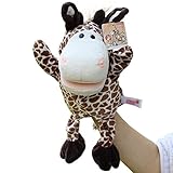 Remeehi ハンドパペット　口動ける　動物 手 人形 アニマル ハンド パペット 幼児 情操 教育 親子 おもちゃ 知育 人形劇 小道具　物語　しか