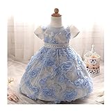 Candykids ベビードレス ベビーデイジー 結婚式 セレモニードレス フォーマルドレス 子供服 女の子 　　赤ちゃん お宮参り ティアードスカート　　ベビードレス フォーマルドレス (80cm,