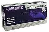 Ammex hgdpuy、ainpf42100 – 医療ニトリル手袋 – 使い捨て、パウダーフリー、試験グレード、3 Mil、スモール、インディゴ( 2000 )のケース