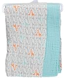 Yoga Sprout Muslin Swaddle Blankets, Teal Giraffe, 46 x 46 by Yoga Sprout