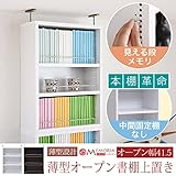 MEMORIA 棚板が1cmピッチで可動する 薄型オープン上置き幅41.5