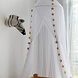 HUNTERMAX 蚊帳 天蓋 オシャレ カーテン モスキートカーテン 虫除け 可愛い円形蚊帳 ロマンチック お姫様 気分 吊り下げタイプ 取り付け簡単 収納便利 部屋飾り キッズプレゼント 子供部屋