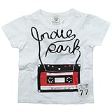 《初夏盛夏対応》INDIE PARK(インディーパーク) 天竺カセットテープ半袖Tシャツ 100cm/オフシロ NO.IN-173807