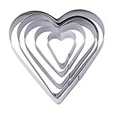 Guangqiステンレススチールハートクッキーカッターセット金型 1.18-8*.15-3.15*0.59inch 23