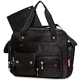 Fisher Price Fastfinder Deluxe Diaper Bag - Black Messenger by Fisher-Price