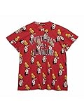 (ヒステリックミニ) Hysteric Mini MINI DOLL DOT総柄＆COLLEGE LOGO ビッグシルエット半袖Tシャツ 130cm レッド