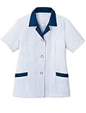 UNIWEAR(ユニウェア) レディース 半袖 スモック SL-550 紺ストライプ 3L ( 15号 ) （ 日本製生地使用 ）