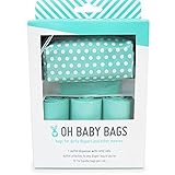 Oh Baby Bags Diaper Bag Clip-On Dispenser Gift Box with Scented Disposable Bags for Dirty Diapers - 