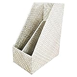 ファイルボックス パンダンリーフ [ナチュラル] [間仕切り2分割] A4ファイルが入る 縦型 スリム ブックスタンド マガジンラック 収納 整理整頓 天然素材 アジアンテイスト 雑貨 南国リゾート [並行輸入品]