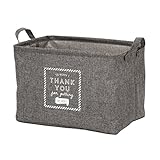 不二貿易 ファブリックボックススクエア 取っ手付き グレー 32817