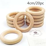 Mamimami Home 歯がため おしゃぶり 木製リング 4.0cm 二十個