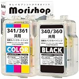 BC-360(顔料BK) BC-361(CL) 4色セット キャノン用 純互換詰め替えインク Morishop製 BC-360 BC-361 PIXUS TS5330 TS5130 MG4230 MG4130 MG3630 MG3530 MG3230 MG3130 MG2130 MX523 MX513