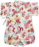 村信 うさぎ柄 甚平風ロンパス 70cm オフ 71630 日本製