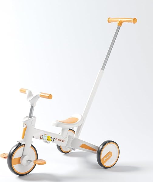 Gorocking 三輪車 折りたたみ 一台四役 4in1 押し棒付き 組み立て不要 対象年齢1.5~5歳 (フェアリーテイル) - 1