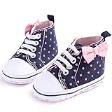 ベビー　シューズ　ファーストシューズ　歩行練習　ハイトップ　女の子　蝶結び　ソフト (S, ローズ)