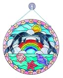 [メリッサ ・ ダグ]Melissa & Doug Stained Glass Made Easy Craft Kit: Dolphins 180+ Stickers 9291 [並行輸入品]