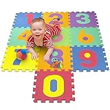 Matney Foam Mat of Number Puzzle Pieces- Great for Kids to Learn and Play - Interlocking Puzzle Piec